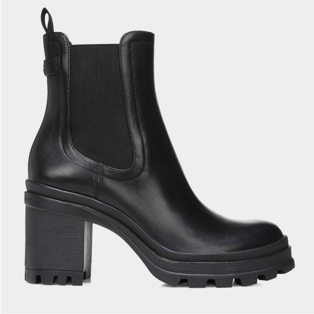 Veronica Beard Black Leather Ankle Booties
